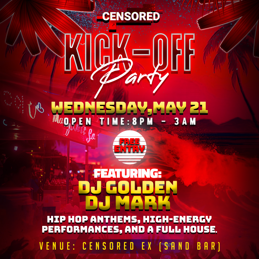 kick off party flyer